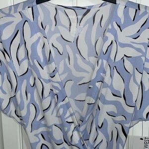 Nine West Blue and White Patterned Dress